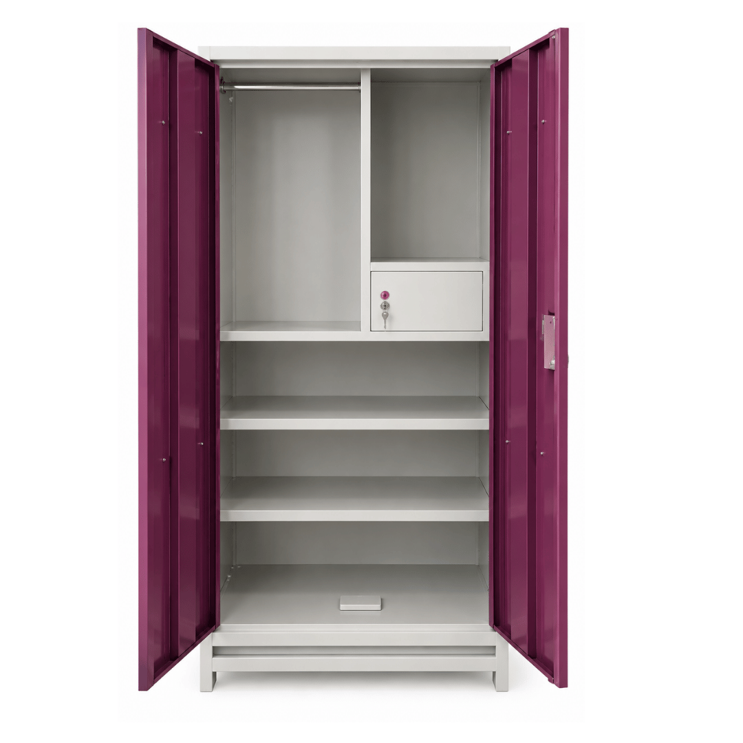2 Door Steel Wardrobe - Image 2